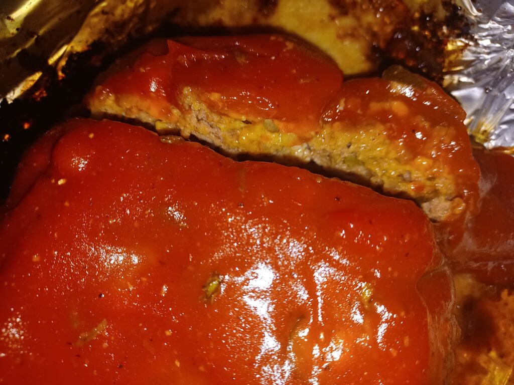 cheeseburger meatloaf in sheetpan